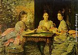 John Everett Millais Famous Paintings - Hearts are Trumps